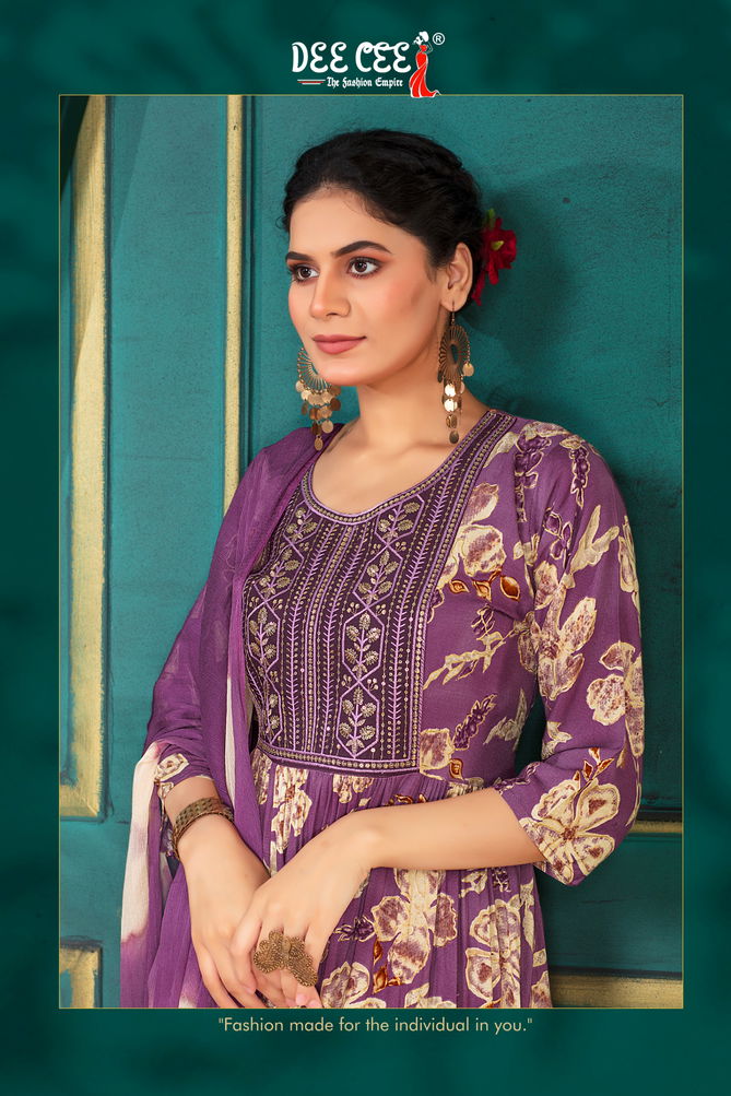 Zolla By Deecee Rayon Foil Printed Kurti With Bottom Dupatta Wholesale Shop In Surat